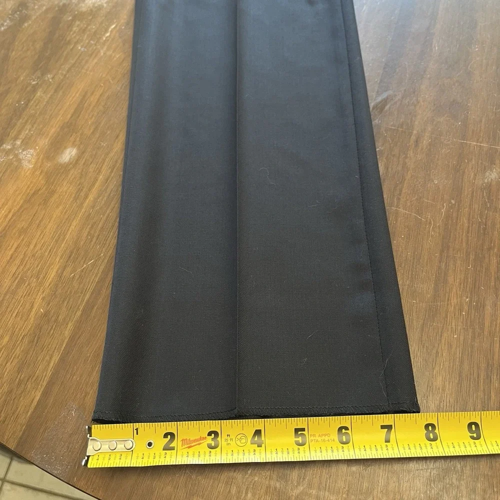 Santorelli Luxury Serge Dress Pants Men's 32 Black Straight Leg Formal NWT